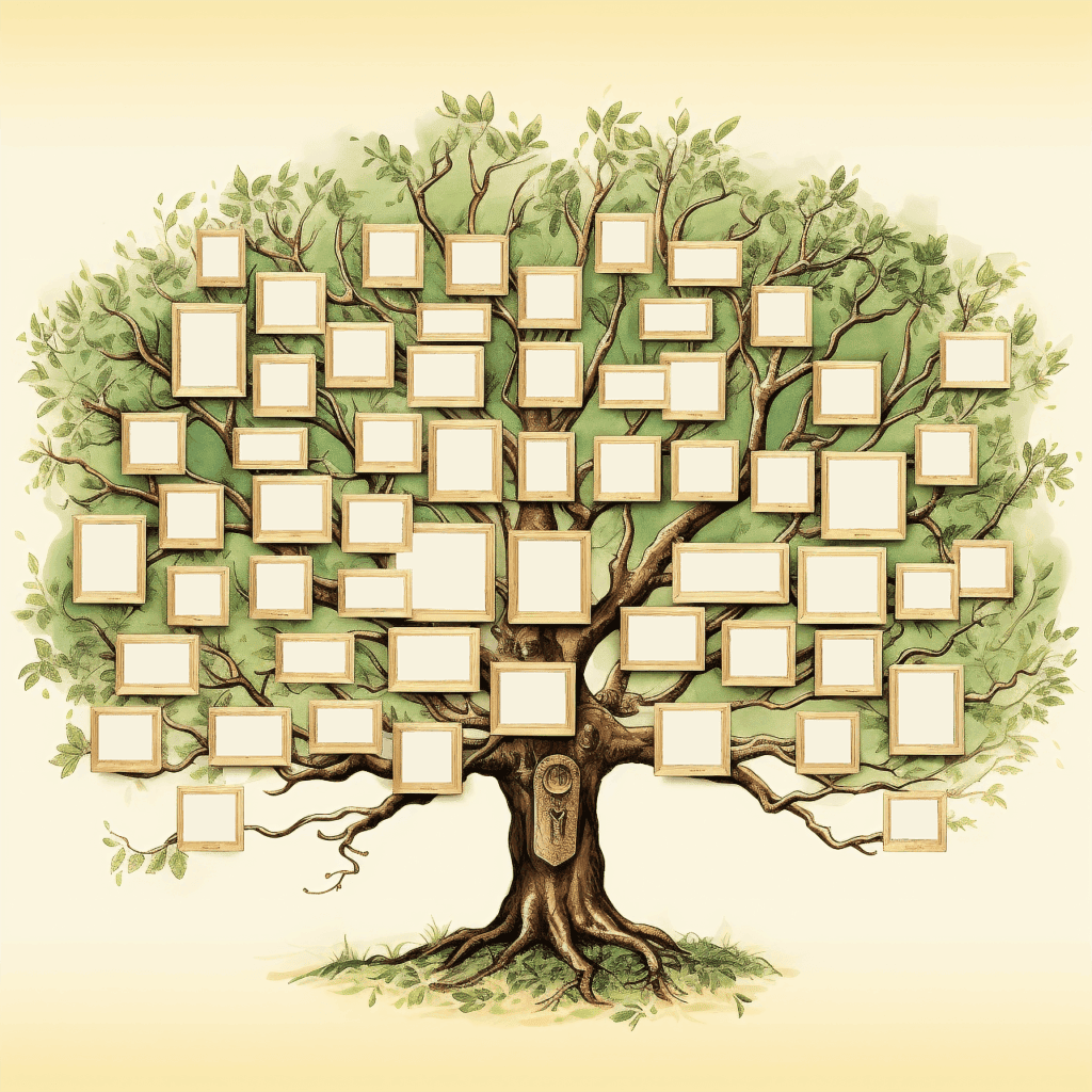 Genealogy Research for Your Lorraine Ancestor 4 Sample illustrated family tree — one of the deliverables included in a Quêtes et Racines research report