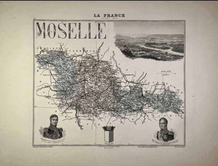 Accueil 11 Généalogiste Forbach (57) — Carte de la Moselle, zone de recherche généalogique