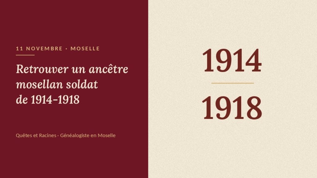 11 novembre : retrouver un ancêtre mosellan soldat de 1914-1918